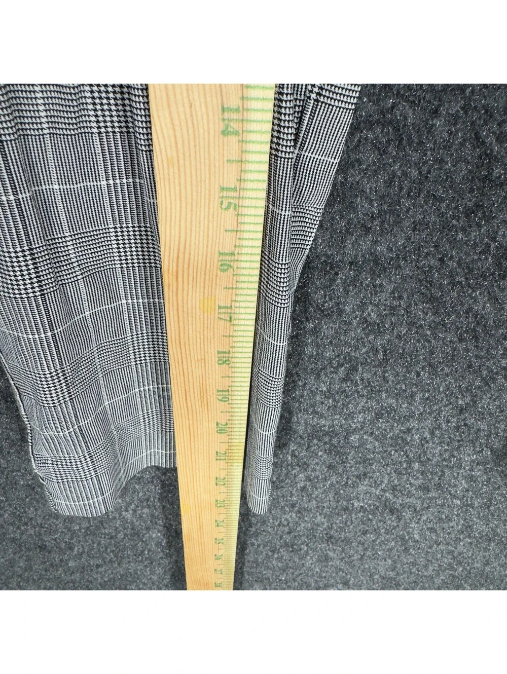 Counterparts Dress Pants Women PM Petite Gray Plaid Mid Rise Flat Front Pull On